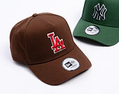 Kappe New Era - MLB Outline Script 9FORTY A-Frame - LA Dodgers - Chestnut Brown