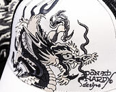Kappe Ed Hardy - Mono Giant Dragon Twill Front Mesh Trucker - White/Black