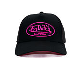 Kappe Von Dutch - Trucker - Rubber Logo Black/Electric Pink