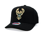 Kappe Mitchell & Ness  - NBA Classic Red Snapback Custom Patch - Milwaukee Bucks - Black