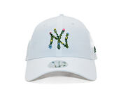Damen Kappe New Era - MLB Floral Infill 9FORTY - NY Yankees - White
