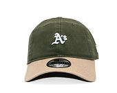 Kappe New Era - MLB Mini Logo Washed Contrast 9TWENTY - Oakland Athletics - New Olive / Camel