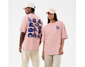 T-Shirt New Era - MLB Cap Graphic Oversized Tee - LA Dodgers - Pink Rouge