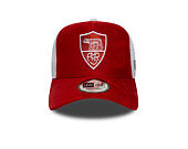 Kappe New Era - Faux Suede 9FORTY A-Frame Trucker - AS Roma - Red