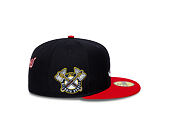Kappe New Era - MLB IMAGE DROP Cooperstown Icon 59FIFTY - Atlanta Braves - Navy / Scarlet