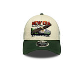 Kappe New Era - Branded Graphic 9FORTY M-CROWN A-Frame Trucker - Cream / Cilantro Green
