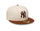 Kappe New Era - MLB League Essential 59FIFTY - NY Yankees - Cream / Deep Auburn