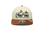 Kappe New Era - Branded Suede Pre-Curved 9FIFTY Retro Crown - Cream / Deep Auburn