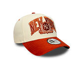 Kappe New Era - MLB Wordmark Suede 9FORTY A-Frame - NY Yankees - Cream / Warm Flame