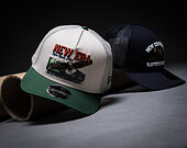 Kappe New Era - Branded Graphic 9FORTY M-CROWN A-Frame Trucker - Cream / Cilantro Green