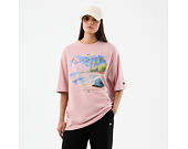 T-Shirt New Era - Branded Beach Graphic Oversized Tee - Pink Rouge