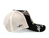 Kappe Ed Hardy - Unisex Soaring Eagle Ed Hardy Script 5 Panel Cap - Black/Blue Wash