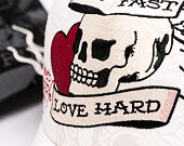 Kappe Ed Hardy - Unisex Live Fast Love Hard 5 Panel Trucker Cap - White