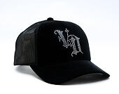 Damen Kappe Von Dutch - Baseball - Velvet Rhinestone Logo - Black