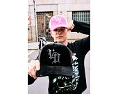 Damen Kappe Von Dutch - Baseball - Velvet Rhinestone Logo - White / Pink