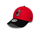 Kinder Kappe New Era - Contrast Stitch 9FORTY - AC MILAN - Scarlet