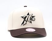 Kappe Mitchell & Ness - NBA Brown And Cream Pro Snapback Hwc - Philadelphia 76ers - Cream