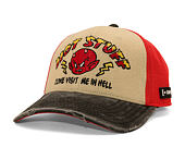 Kappe Capslab - Hot Stuff Trucker - Come Visit Me In Hell Distressed - Sand / Red