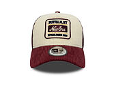 Kappe New Era - Branded Cord Visor 9FORTY A-Frame Trucker - Maroon / Stone