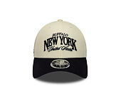 Kappe New Era - Branded Wordmark 9FORTY M-CROWN - Cream / Navy