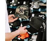 Kappe New Era - MLB Clean 9FORTY Trucker - NY Yankees - Woodland Camo / Black