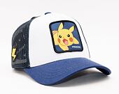Kappe Capslab Pokemon - Pikachu v.2 Trucker White / Navy
