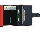 Geldbörse Secrid Miniwallet Matte Nightblue & Orange