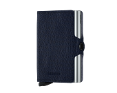 Geldbörse Secrid Twinwallet Vegetable Tanned Navy-Silver