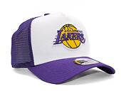 Kappe New Era - NBA Team Clear 9FORTY Trucker - LA Lakers - White / Red