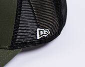 Kappe New Era - Buffalo Patch - 9FORTY A-Frame Trucker - New Olive / Scarlet