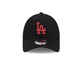 Kappe New Era 9FORTY MLB League Essential - LA Dodgers - Black / Cardinal