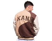 Jacke Karl Kani Retro Patch Wavy Block College Jacket braun/sand/off white