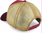 Kappe Stetson Trucker Cap Eagle Head Burgundy / Beige