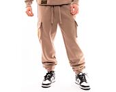 Trainerhose New Era Script Cargo Joggers Ash Brown / Metalic Gold