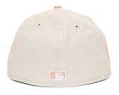 Kappe New Era 59FIFTY MLB White Crown Chicago Cubs Cooperstown Off White / Peach