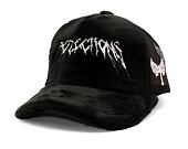 Kappe Reflection Luxury Fuzzy Trucker - Satin Black / White