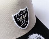 Kappe New Era - 9FORTY A-Frame Cream Patch - Las Vegas Raiders - Stone / Black