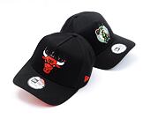 Kappe New Era - 9FORTY A-Frame NBA Flame - Chicago Bulls - Black