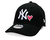 Kinder Kappe New Era - MLB Heart 9FORTY - NY Yankees - Black / White