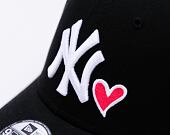 Kinder Kappe New Era - MLB Heart 9FORTY - NY Yankees - Black / White