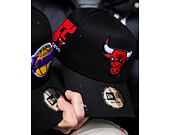 Kappe New Era - NBA Side Patch 9FORTY A-Frame - Chicago Bulls - Black