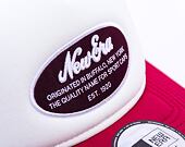Kappe New Era - Branded Oval Foam Patch 9FORTY Trucker - White / Cherry