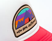 Kinder Kappe New Era - Branded Adventure Patch 9FORTY Trucker - Coral / White