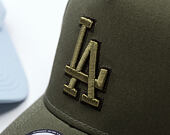 Kappe New Era - MLB Tonal Outline 9FORTY A-Frame - LA Dodgers - New Olive