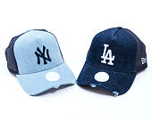 Damen Kappe New Era - MLB Denim 9FORTY Trucker - NY Yankees - Blau