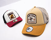 Kappe New Era - Branded Graphic Patch 9FORTY Trucker - Stone / Yellow