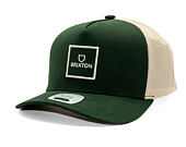 Kappe Brixton - Alpha Block X C Mp Mesh Cap - Dark Forest/Off White