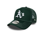 Kappe New Era - MLB Contrast Stitch WS Retro 9FORTY Trucker - Oakland Athletics - Dark Green