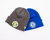 Mütze New Era - Seasonal Cuff Beanie - Manchester United FC - Graphite / Cyber Yellow
