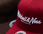 Kappe Mitchell & Ness - Branded Pinscript Classic Red - Burgundy / White